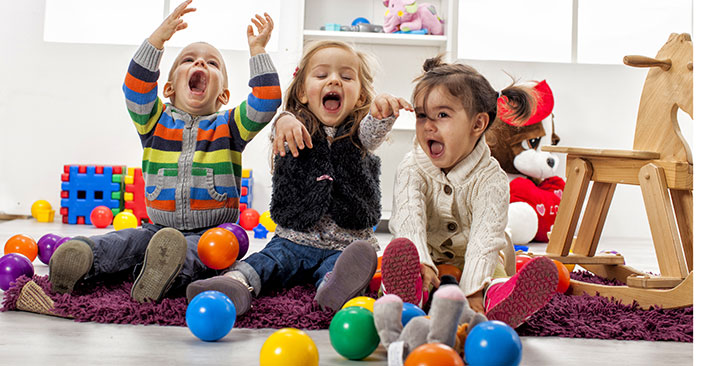 Kids playing in room